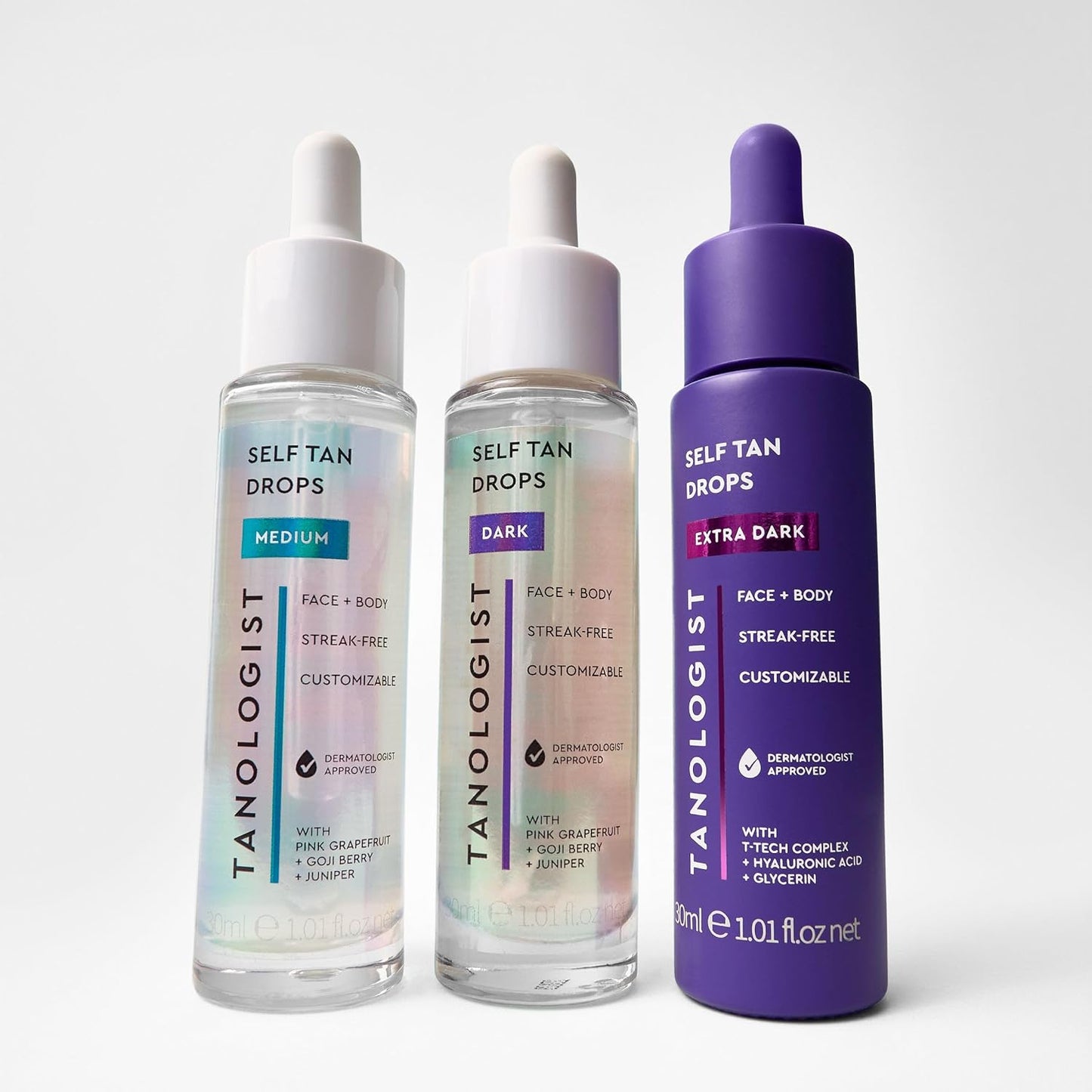 Face and Body Self Tan Drops, Medium - Bronzing Drops - Illuminating Self Tanning Drops, Natural Ingredients & Vegan - 1.01 Fl Oz
