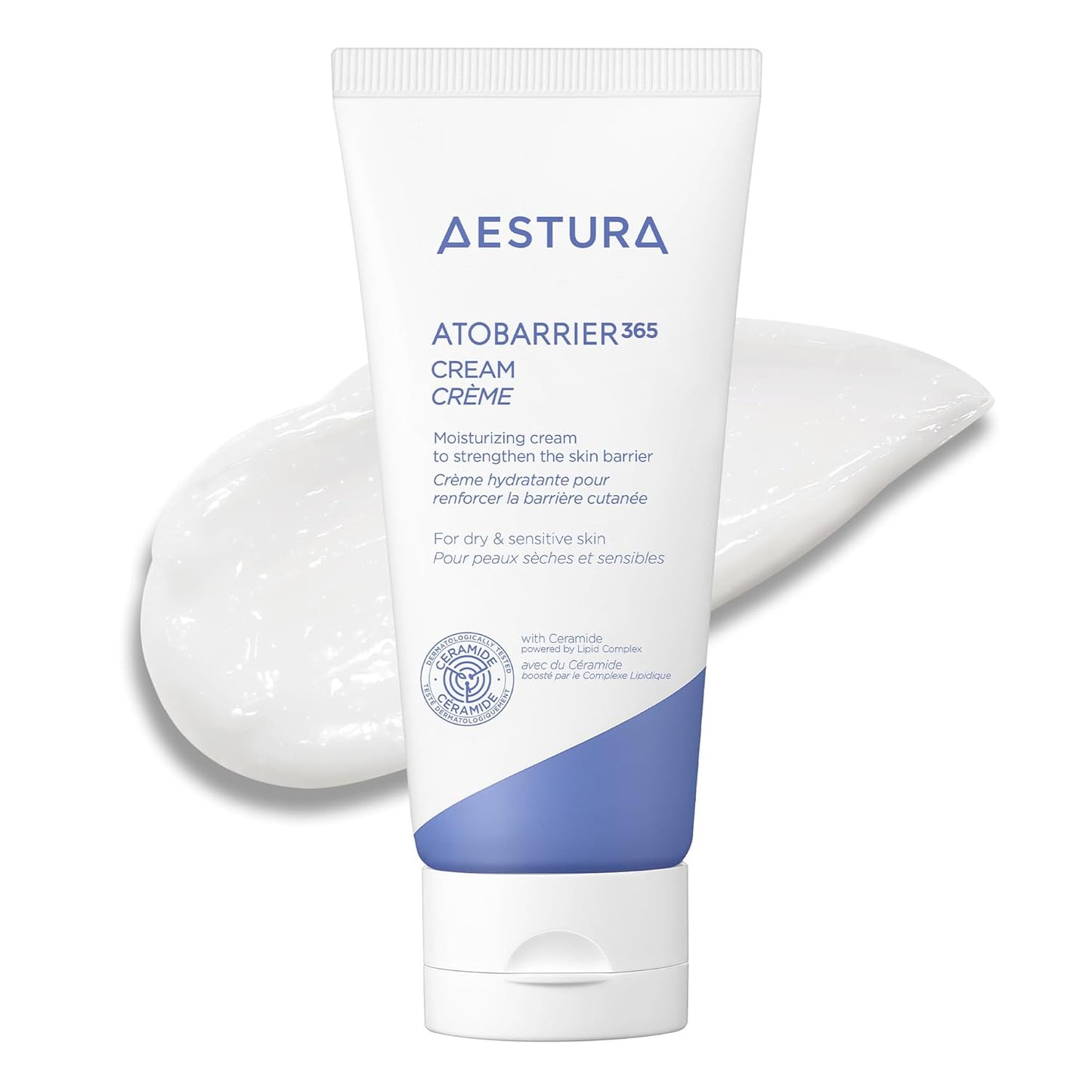 ATOBARRIER365 Cream with Ceramide, Korean Moisturizer for Barrier Repair | 120-Hour Lasting Hydration, Capsuled Ceramides for Dry & Sensitive Skin, Non-Comedogenic Tested, 2.70 Fl.Oz.(Renewed)